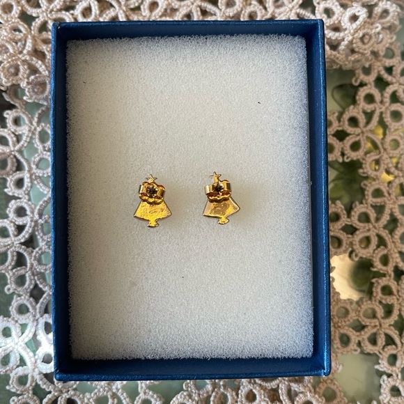 Christmas Tree Earrings Pierced . - Picture 4 of 4